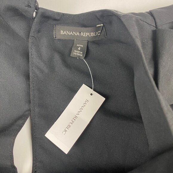 NWT Banana Republic Open Back Mini Dress Women's Size 4 Petite Black - Picture 10 of 16